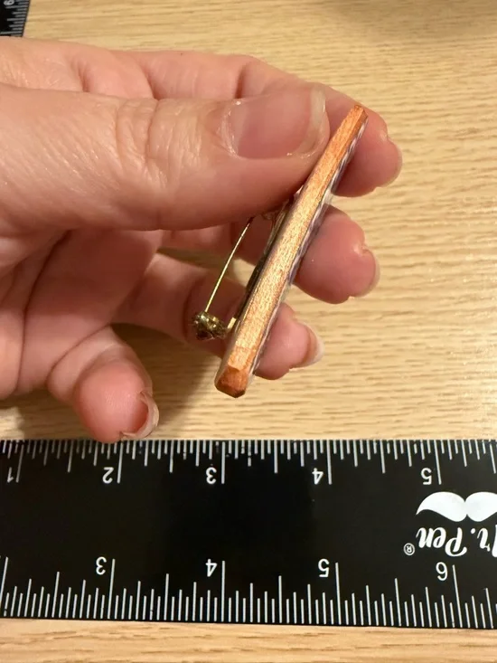 Blue and White Ceramic Shard with Acorn Motif - Picture 2 of 4